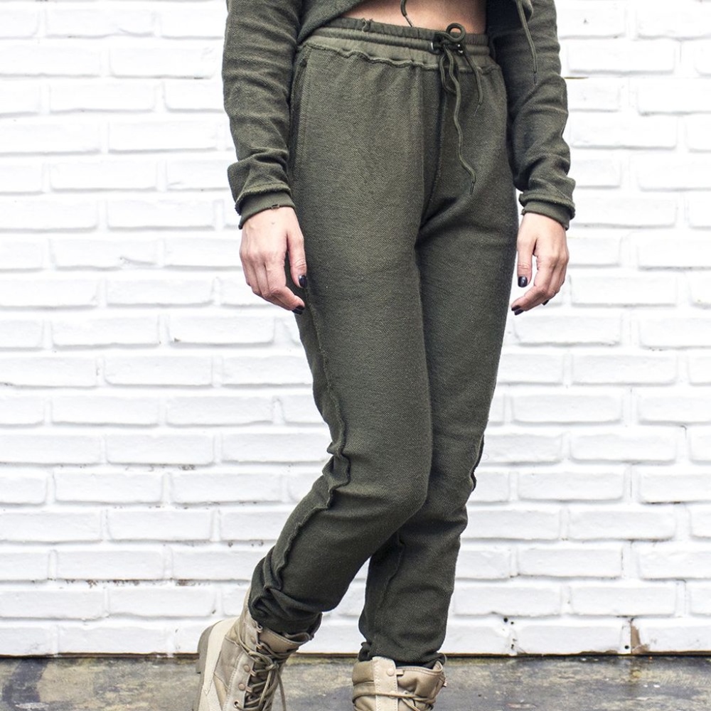 Danielle Guizio Olive Green Sweatpants